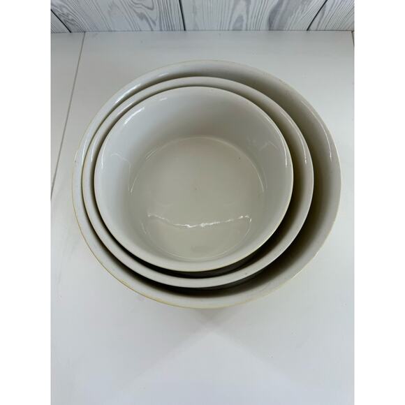 Vintage Villeroy & Boch Set of 3 MCM 50s/60s Nesting Casserole Bowls Yellow - Picture 3 of 16